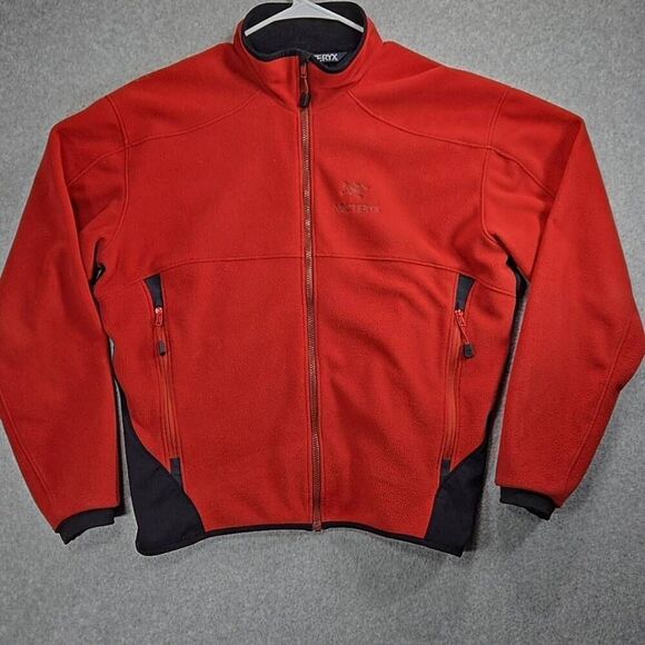 VTG Arc’teryx Sigma AR Windstopper Jacket Red XL Fleece Full Zip - Picture 2 of 15